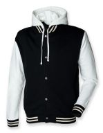 Unisex Baseball Jacket Black / Off White