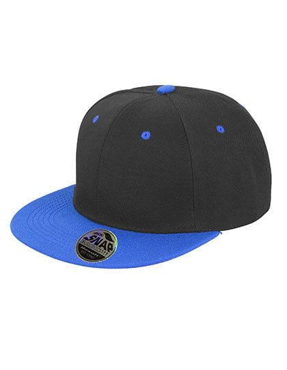 Bronx Original Flat Peak Snapback Dual Colour Cap Black / Azure