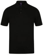 Men`s Knitted Short Sleeved Polo Black