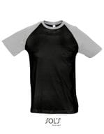 Raglan T-Shirt Funky 150 Black / Grey Melange