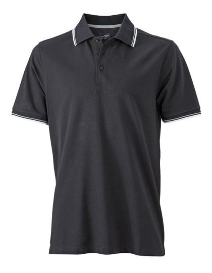 Men`s Coldblack® Polo Black / White / Grey