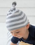 Baby Stripy One Knot Hat