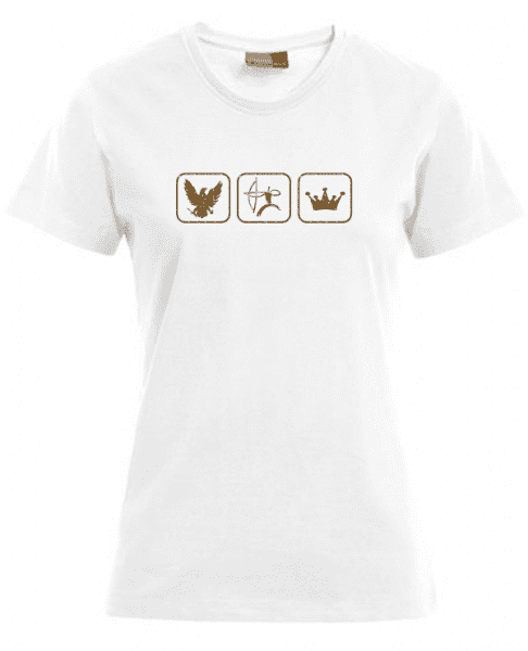 Schützenfest Symbole - das goldige Shirt mit Rundhals-Ausschnitt