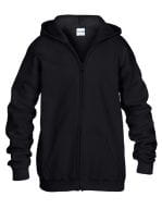 Heavy Blend Youth Full Zip Hooded Sweatshirt Black