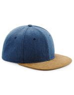 Suede Peak Snapback Denim Blue