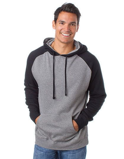 Men`s Lightweight Raglan Hooded Pullover