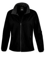 Ladies` Printable Soft Shell Jacket Black / Black