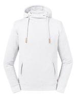 Pure Organic High Collar Hooded Sweat White