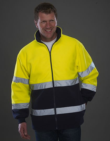 High Visibility 2 Bands 2-Tone Fleece Jacket