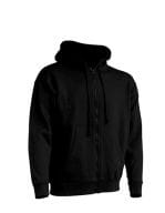 Zipped Hooded Sweater Black