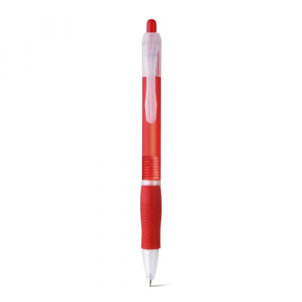 SLIM BK. Kugelschreiber mit Gummigriff Rot