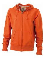 Men`s Vintage Hoody Jacket Dark Orange