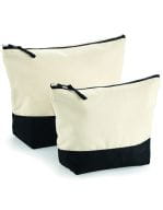 Dipped Base Canvas Accessory Bag Natural / Black