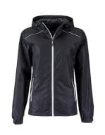 Ladies` Rain Jacket Black / Silver (Solid)