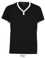 Kids` Short-Sleeved Shirt Atletico Black / White
