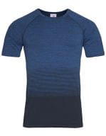 Seamless Raglan Flow T-Shirt Blue Transition