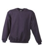 Round Sweat Heavy Aubergine