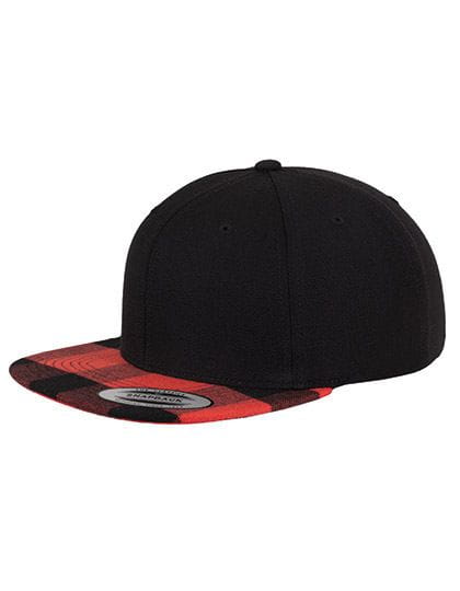 Checked Flanell Peak Snapback Cap