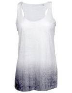 Paradise Overlock Edge Tank Top White / Black