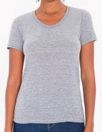 Women`s Tri-Blend Track T-Shirt Athletic Grey