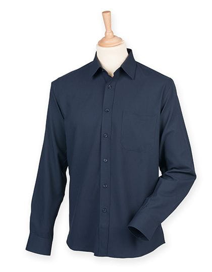 Men`s Wicking Long Sleeve Shirt Navy