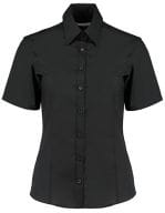 Tailored Fit Business Shirt Short Sleeve Black