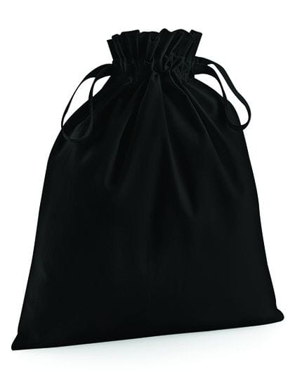 Organic Cotton Draw Cord Bag Black