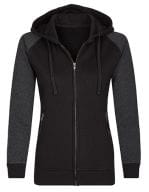 my mate - Ladies´ Zip Hoody Black / Heather Black