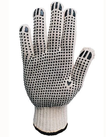 Coarse Knitted Glove Ecru / Black