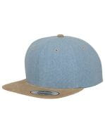Chambray-Suede Snapback Blue / Beige