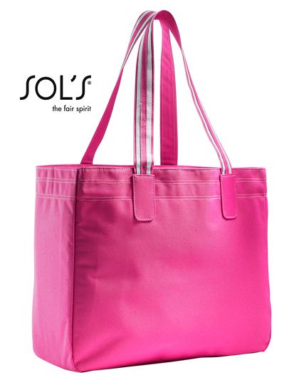 Shoppingbag Rimini Fuchsia / White