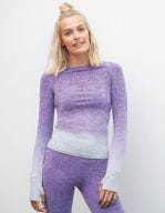 Ladies` Seamless Fade Out Long Sleeved Top