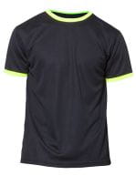 Action Kids - Short Sleeve Sport T-Shirt Black / Yellow Fluor