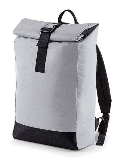 Reflective Roll-Top Backpack Silver Reflective