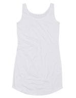 Curved Vest Dress White