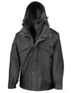 3-in-1 Zip & Clip Jacket Black