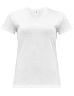 Curves T-Shirt V-Neck Lady White