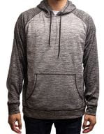 Mens Performance Raglan Pullover Black / Heather Charcoal