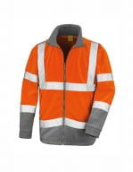 Safety Microfleece Jacket Fluorescent Orange / Workguard Grey