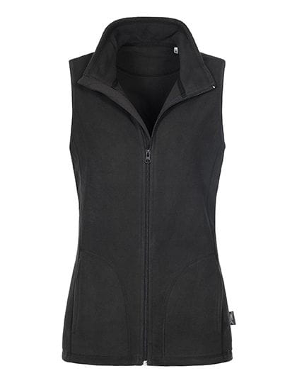 Fleece Vest Women Black Opal